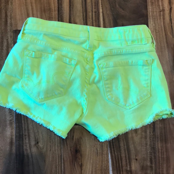Lime green/yellow Big Star denim shorts - Picture 2 of 5